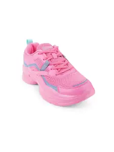 Campus Women Pink Mesh Running Lace Up  Shoes