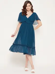 Bitterlime Women Blue Midi Dress