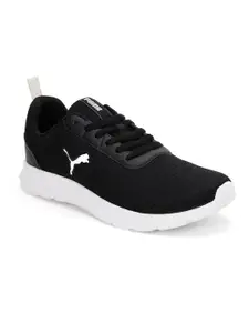 Puma Men Black & White Mesh Bridge Comfort Running Sports Shoes