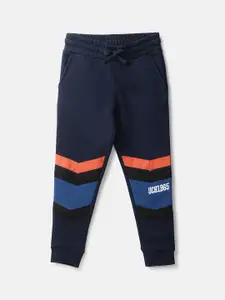 United Colors of Benetton Boys Navy Blue Solid Jogger