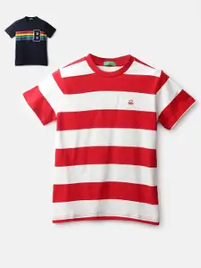 United Colors of Benetton Boys Pack of 2 Striped T-shirts