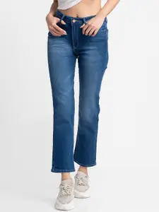 SPYKAR Women Blue Cotton Straight Fit Light Fade Clean Look  Jeans