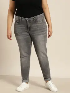 Sztori Women Plus Size Skinny Fit Light Fade Stretchable Jeans