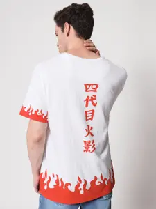 COMICSENSE Men White Naruto Anime I Am Hokage Cotton T-shirt