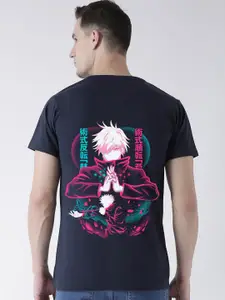 COMICSENSE Men Jujutsu Kaisen Anime Hollow Printed Bio Finish Pure Cotton T-shirt