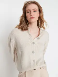 Trendyol Women Off White Sweater