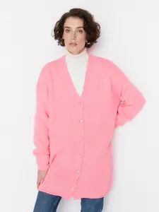 Trendyol Pink Shirt Style Longline Top