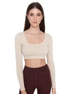Trendyol Women Solid Fitted Crop Top