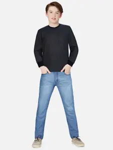 Gini and Jony Boys Black Cotton T-shirt