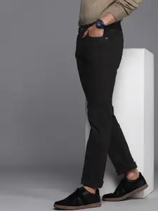 Louis Philippe Jeans Men Black Slim Fit Mid-Rise Clean Look Stretchable Jeans