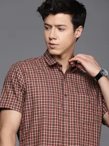 Louis Philippe Sport Men Pure Cotton Slim Fit Checked Casual Shirt