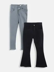 MANZON Girls Pack of 2 Slim Fit Stretchable Jeans