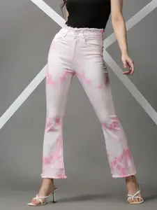 SHOWOFF Women Pink Bootcut Stretchable Colored Denim Jeans