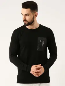 Maniac Men Black Typography Printed Cotton Slim Fit T-shirt