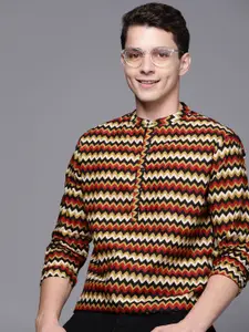Indo Era Men Geometric Printed Kurta