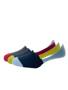 Peter England Men Pack of 3 Colourblocked Shoeliners