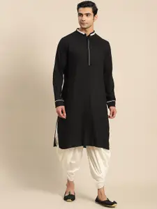 KISAH Men Black Kurta