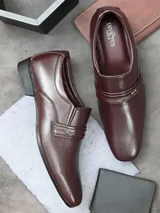 INVICTUS Men Brown Solid Formal Slip-Ons
