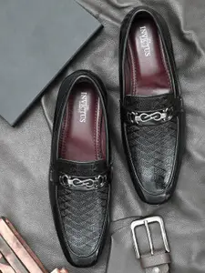 INVICTUS Men Black Solid Formal Slip-Ons