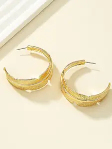 Bellofox Gold Plated Contemporary Half Hoop Earrings