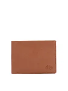Designer Bugs Men Tan Textured Leather Two Fold Wallet