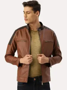 Leather Retail Men Brown Outdoor Biker Jacket