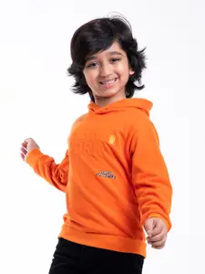 BYB PREMIUM Boys Orange Hooded Sweatshirt