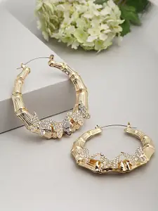 AVANT-GARDE PARIS Women Gold-Toned Circular Hoop Earrings
