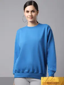 VIMAL JONNEY Women Pack Of 2 Yellow & Blue Solid Sweatshirt
