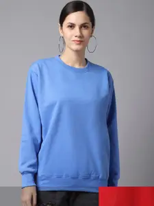 VIMAL JONNEY Women Pack of 2 Blue Sweatshirt
