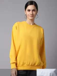VIMAL JONNEY Pack Of 2 Women Yellow & Grey Solid Sweatshirt