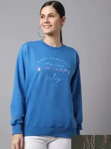 VIMAL JONNEY Set of 2 Women Printed Sweatshirt