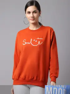 VIMAL JONNEY Pack Of 2 Women Orange & Blue Printed Sweatshirt