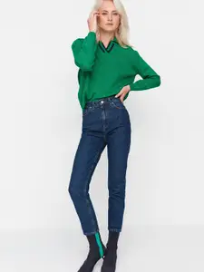 Trendyol Women Navy Blue Slim Fit Jeans
