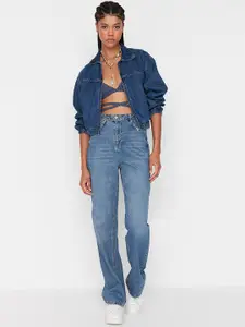 Trendyol Women Blue Light Fade Cotton   Jeans