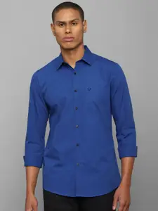 Allen Solly Men Blue Slim Fit Pure cotton Casual Shirt