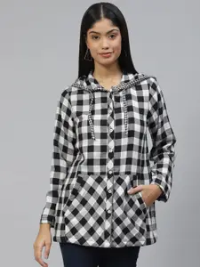 Ayaany Women Gingham Checked Casual Shirt