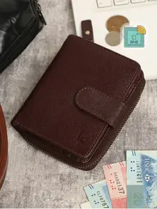 LOUIS STITCH Men Coffee Brown Leather Two Fold Wallet