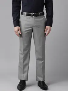 Park Avenue Men Solid Smart Fit Low-Rise Formal Trousers