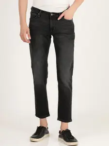 Lee Men Grey Tapered Fit Low-Rise Light Fade Stretchable Jeans