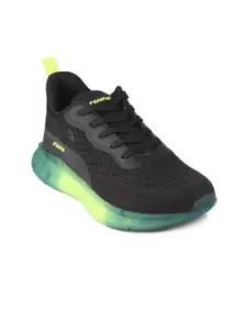 FURO by Red Chief Men Black Mesh Running Non-Marking Sports Shoes