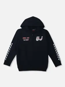 Gini and Jony Boys Navy Blue Fleece Open Front Jacket