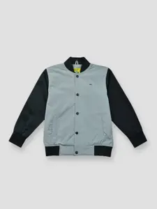 Gini and Jony Boys Grey Full Sleeve Bomber Jacket