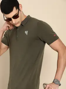 Being Human Men Brand Logo Polo Collar Pure Cotton T-shirt