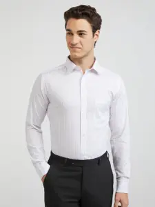 Raymond Pure Cotton Slim Fit Opaque Striped Formal Shirt