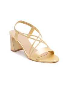 Sole To Soul Gold-Toned Block Heels