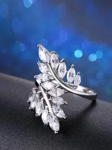 Designs By Jewels Galaxy Silver Silver-Plated Ring