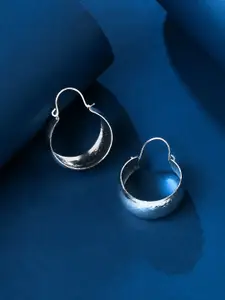 Yellow Chimes Silver Plated Hoop Earrings