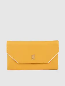 Baggit Women Yellow Solid Three Fold Wallet