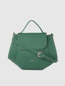 Allen Solly Green Solid Satchel